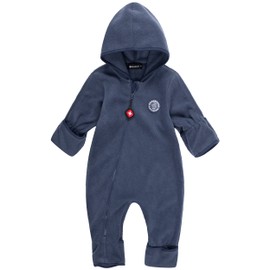 Höhenhorn Ibex Baby Fleece Jumpsuit Winter Autumn Romper Toddler with Hood, darkblue