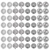 SUPERFINDINGS 120Pcs 4 Styles Silver Flat Round Spacer Beads Alloy