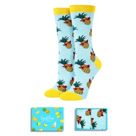 Pineapple Hawaiian Gifts - IVF Gifts For Women, Fertility Gift, Novelty Pineapple Socks, Fruit Socks