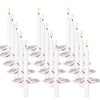 Wfmolcand 200 White Taper Candles with Drip Protectors Smokeless and