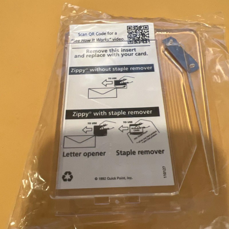 Blank Business Card Letter Opener-No Imprint All Clear As Seen