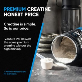 Venture Pal 100% Pure Micronized Creatine Monohydrate Powder, Unflavored Creatine for Women & Men, Vegan, Keto, Gluten Free, 5 g (5000mg) per Serving, Creatina Monohidratada en Polvo