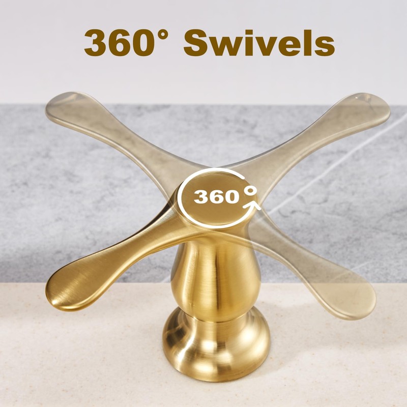 GAGALIFE Kitchen Sink Soap Dispenser Gold, Built in Soap Dispenser