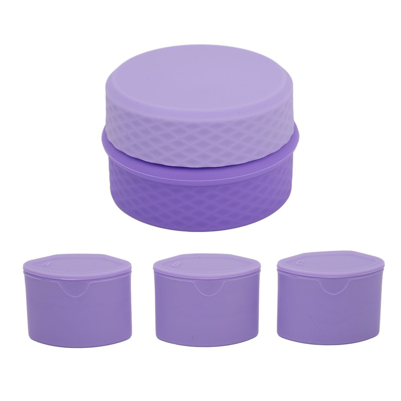 Travel Silicone Makeup Containers Set with 3 Dispensers Refillable Empty