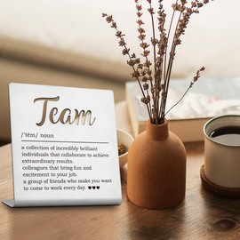 Team Gifts for Employees, Coworker gifts for Women funny, Thank You Gifts for Coworkers Women, Funny Team Definition Sign, Team Work Quotes Motivational Quotes for Desk, Team Desk Decor Sign