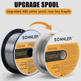SONNLER .030 Flux Core Welding Wire, Mig Welding Wire, 2Lbs Low Splatter Mild Steel E71T-GS Wire Compatible With HF Fourney Harbor Welder(3 PACK)