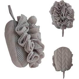 Evohyah Scrubber Back for Shower (Light Gray1)