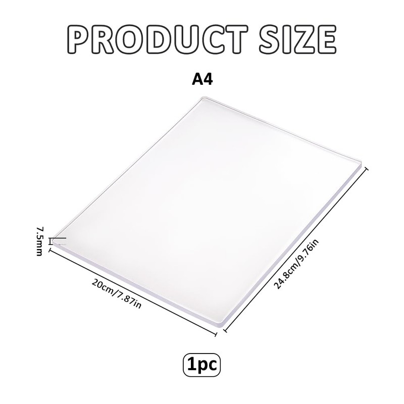 SUPERFINDINGS 24.8x20cm Gel Press Monoprinting Plate Clear Gel Monoprinting Plate