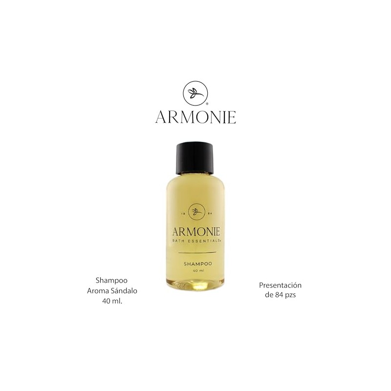 Shampoo 40 ml Armonie, Amenidades Hoteleras, 84 unidades