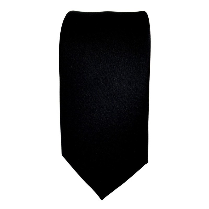 TigerTie Slim Satin Tie in Solid Colour in Various Colours