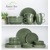AmorArc Ceramic Dinnerware Set for 6, 18 Pieces Handmade Reactive