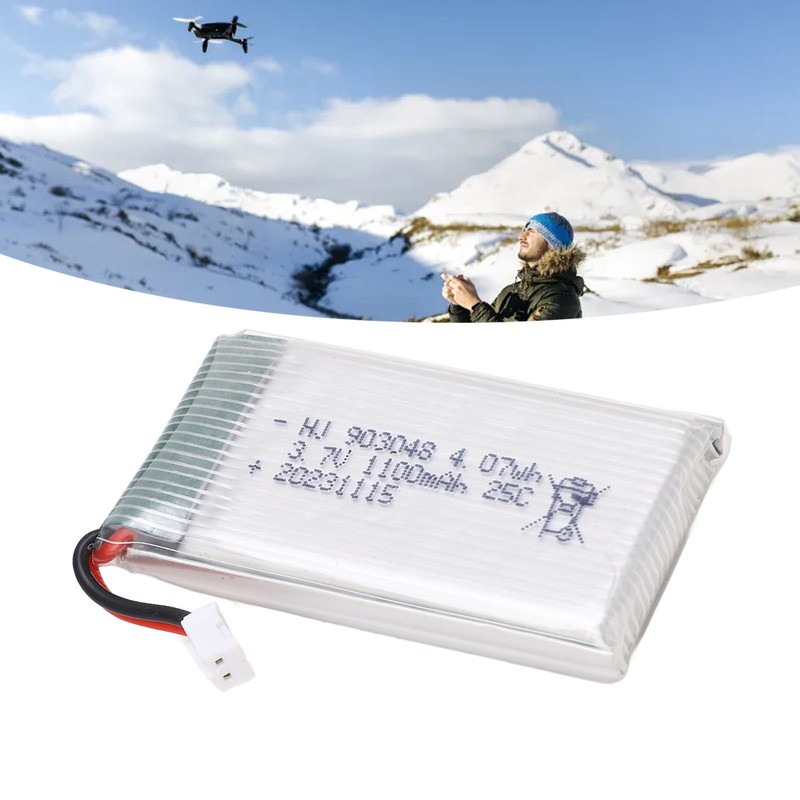 3.7V 1100mAh Battery With PH2.0 Connector Drone Flight Battery Li