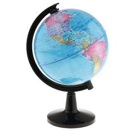 Xugoox 6" World Globe Geography Globe with Stand Educational Terrestrial Globe AR Augmented Reality App Interactive Globe for School Home Office Shelf Display Supplies Ideal Gift for Kids