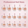 Misssix French Tip Press on Toe Nails, 150Pcs French Square