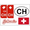 Daged Switzerland Sticker Card 5 Pieces – Foreign License Plate