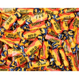 Bit O Honey Candy Bulk, Old Fashioned Bit of Honey Candy - Bulk Individually Wrapped BitoHoney Taffy Candy - Perfect for Throwback Parties