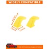 Savadicar 2-Piece Texture Yellow Front Bumper Tow Hook Cover for