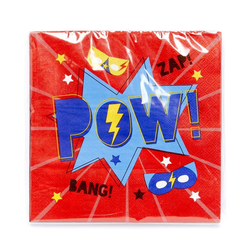 Amscan 9909088 - Superhero Birthday Party Luncheon Napkins - 16