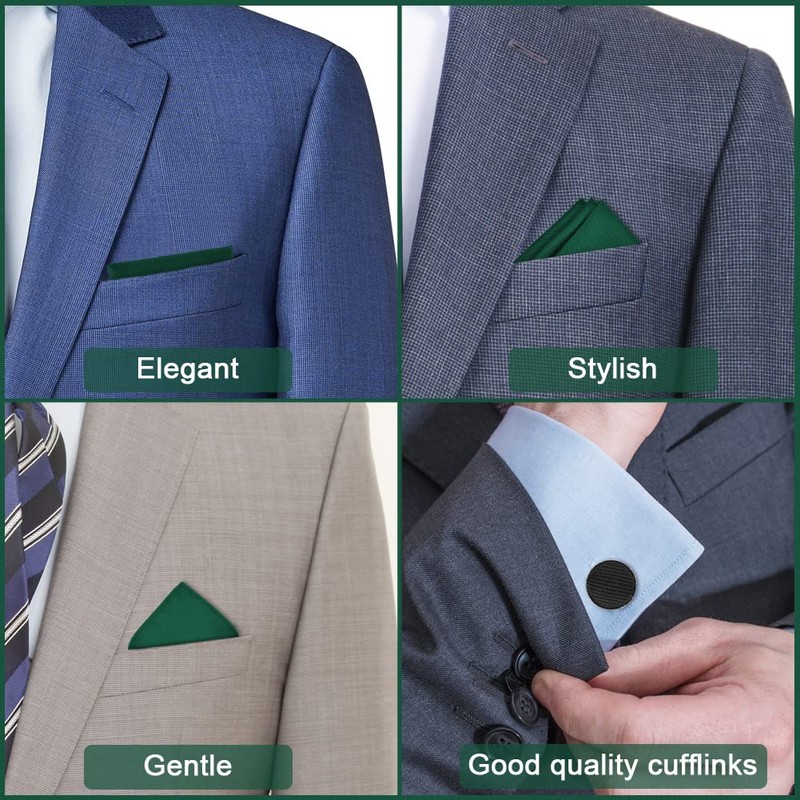 Aomig Men's Ties with Pocket Square, Slim Tie 6 cm