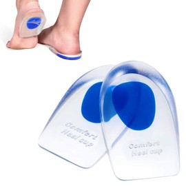 Orzel Plantillas de Gel para el Talón; Almohadillas de Silicona para Fascitis Plantar, Espolón del Talón y Dolor de Aquiles. Copas de Gel para el Talón y Cojines de Apoyo Absorbente muy Comodos (Unisex) (Mujer)