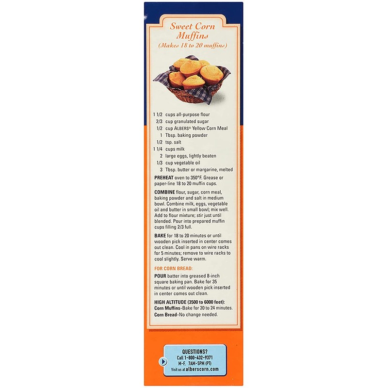Albers Yellow Corn Meal, 20 oz (Pack of 4)