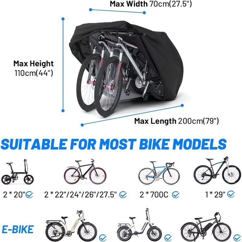 Favoto Heavy Duty Bike Cover for 1, 2 Bikes, Waterproof