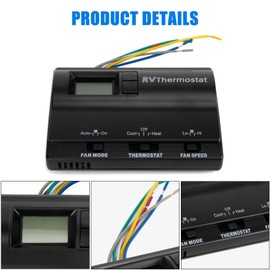 83303862 RV Digital Thermostat Heat/Cool T-Stat Wall Thermostat Temperature Visualization fit for Multiple Coleman Thermostat Models, 37℃ to -1℃