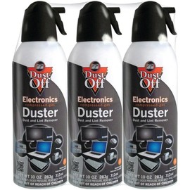 Dust-Off Falcon Compressed Gas (152a) Disposable Cleaning Duster 3 Count, 10 oz. Can (DPSXL3), Black
