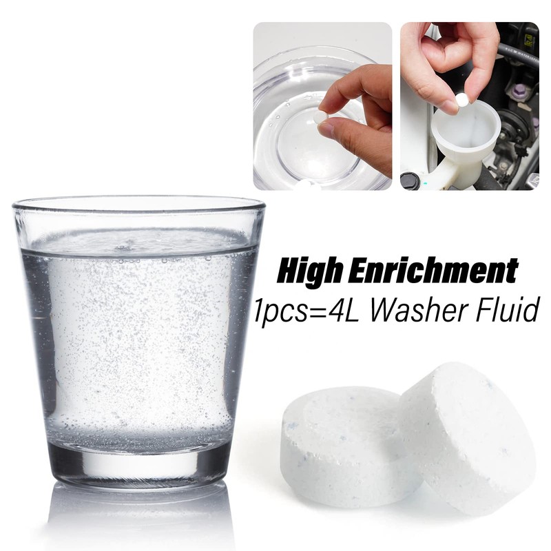 Uocasi Car Windshield Washer Tablets, Effervescent Multi-Functional for Windows, Screen,