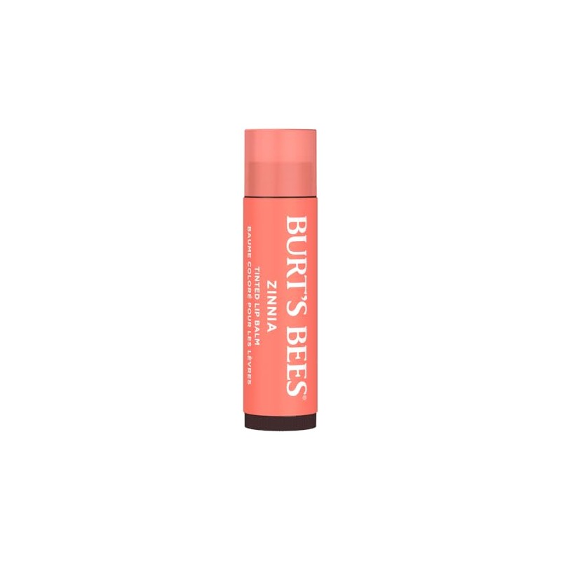 Burt's Bees Tinted Lip Balm, Zinnia, 1 Pack