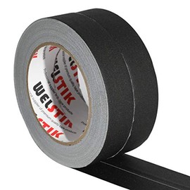 WELSTIK 2 Pack Black Gaffer Tape,1"X 33 Yards-10% Longer.Heavy Duty Gaffer Tape for Cables, Photography, Theater Stage Setup,Interior Design,Residue Free,Non Reflective,Easy to Tear