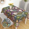 iEvery Boho Wipeable Tablecloth Rectangular, Mandala Polyester Waterproof Table Cloth