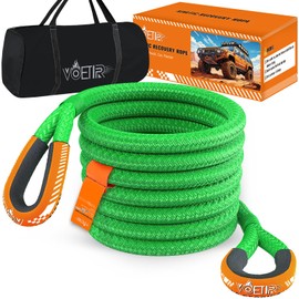 VOETIR 1-1/8'' x 20ft Kinetic Recovery Rope, 40980lbs Tow Strap Heavy Duty Offroad Recovery Kit, Towing Strap for Trucks, Jeep, Vehicle, UTV, ATV, SUV