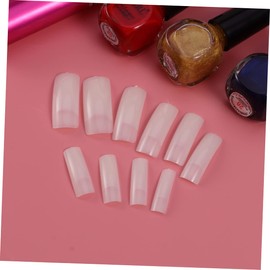 Baluue Natural Look Fake Nails Tips 500 Pieces Set False Nails for Home Manicure Sturdy Pc No Smell Easy to Shape Paint Gel Acrylic