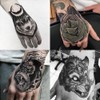 Oottati Waterproof 4 Sheets Back of Hand Temporary Tattoo Stickers,