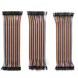 Gikfun Multicolored Dupont Wire Kit, 40pin Male to Female, Male to Male, Female to Female Breadboard Jumper Wires Ribbon Cables for Arduino Beginner DIY EK8403C