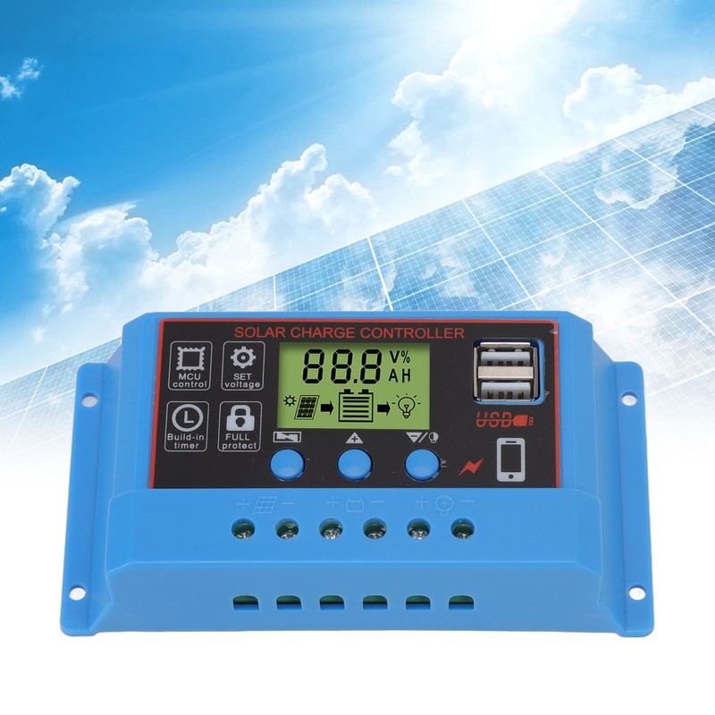 12V 24V Solar Charge Controlle LCD Display Solar Panel Controller