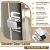 Jetec 2 Pack Shower Door Latch Replacement, Stainless Steel Single