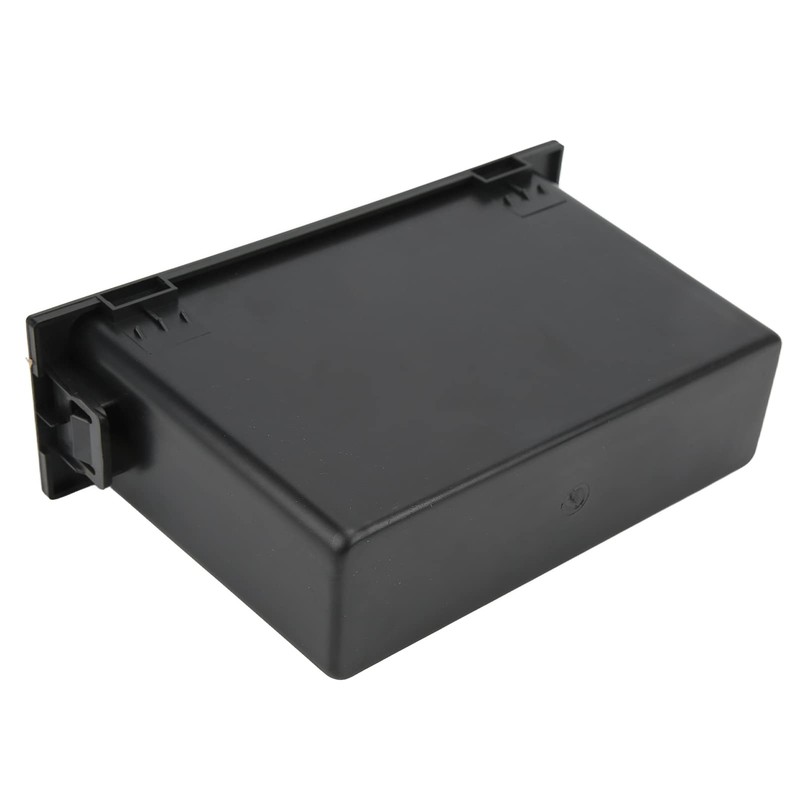 Akozon Car Radio Stereo Storage Box, Single Din Dashboard Organizer