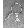Woodstar Baseball Keychain Bat Ball Spike Lightweight Compact Metal Keychain