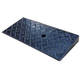 Bilaida 2'' Rise Rubber Curb Ramp Heavy Duty Rubber Threshold Ramp 30 Ton Car Vehicle Curbside Driveway Ramp for Loading Dock Sidewalk Wheelchair, 17'' (L) x 9'' (W) x 2'' (H), Black, C2309