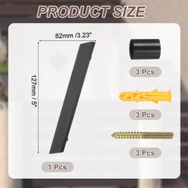 sourcing map Floating House Letters, 5 Inch Acrylic Modern Address Letter for Outside with Nails Kit for Home Street Office Mailbox Sign(Slash, Black)