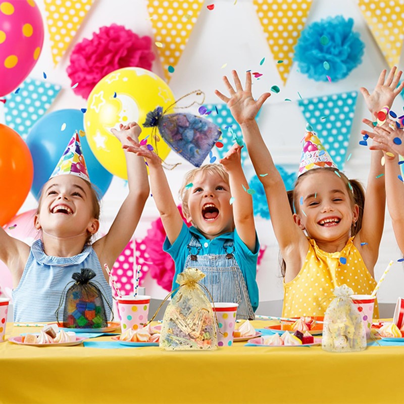 YHJZ YHJZ 100PCS Organza Bags, 4x6 inches Mesh Bag Drawstring,