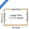 Acocony 11x17 Clipboard Three Clip Extra Large Clipboard Hardboard 11