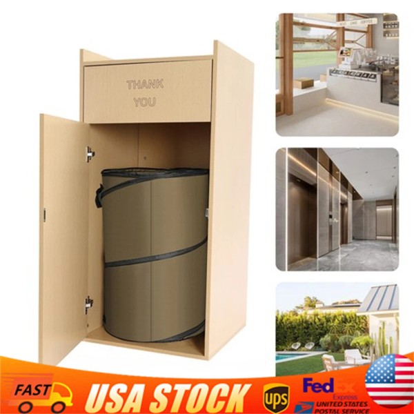 Unbranded 30L Trash Can Cabinet Commercial Trash Bin Ecological Board