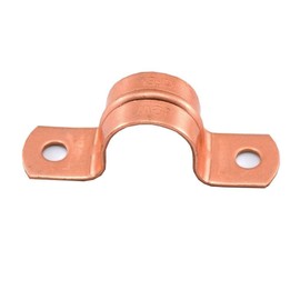 PlumberStop - 3/4 Copper Sweat PIPE STRAP (DOUBLE HOLE) 3/4 Nominal I.D. Size - 7/8 Refrigeration O.D. Size For Soldering All Copper Pipe Type L, M, K, Plumbing and Heating