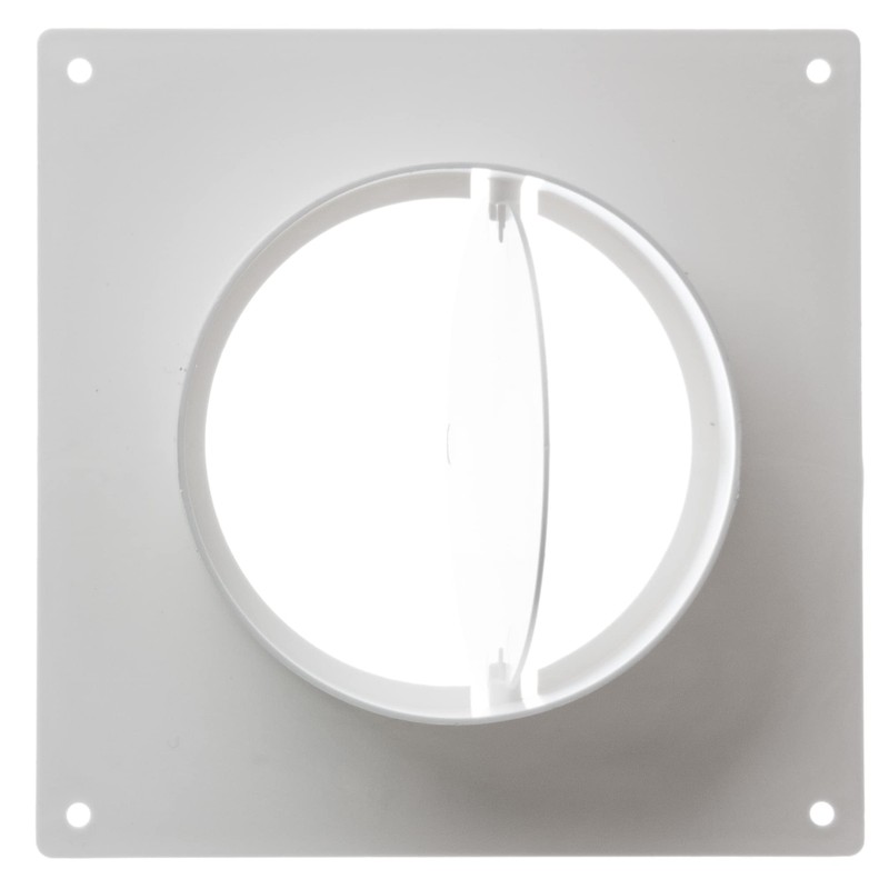 Ø 100mm / 4 inch Ventilation Wall Flange with Backdraught