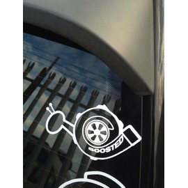Boosted Snail Supercharger Turbo JDM EDM Decal / Vinyl / Sticker (COLOUR OF YOUR CHOICE)