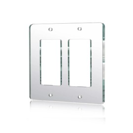 Mirror Light Switch Plates Double Rocker 4.72" X 4.72" Switch Light Cover Durable Wall Plates Outlet Covers Acrylic Mirrored Decorative (Double Rocker)