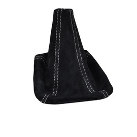 The Custom Stitch Replacement Genuine Italian Real Leather Shift Boot Cover Skin For 2004 2005 2006 Pontiac GTO Tailor Made - not Universal (Made In USA) (Suede White Stitch)